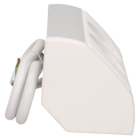 Steckdosenblock Aufbau, silber-weiß, 2fach, 3680W, 0,6m Anschlusskabel