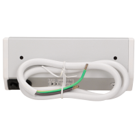 Steckdosenblock Aufbau, silber-weiß, 2fach, 3680W, 0,6m Anschlusskabel