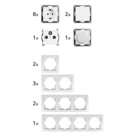 Schalter und Steckdosen Set McPower Flair Wohnlandschaft Dimmer, 20-teilig, weiß