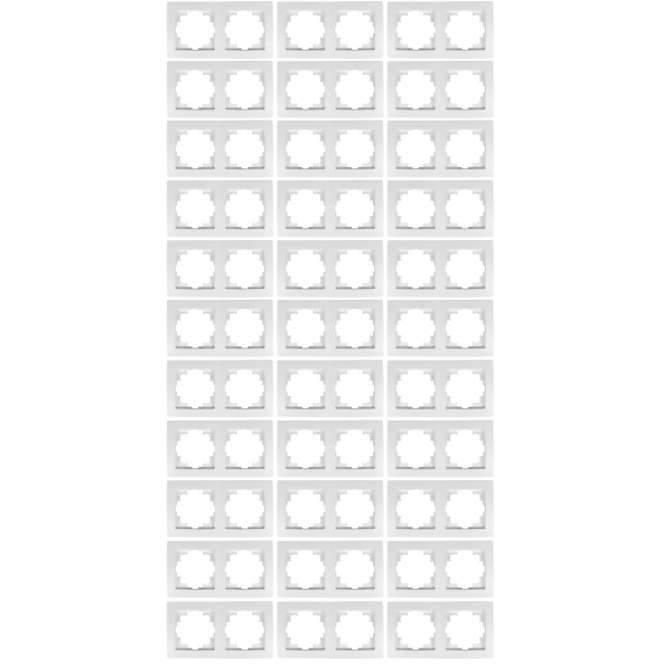 Rahmen McPower Flair, 2-fach, weiß, 33er-Pack