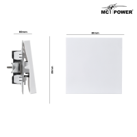 Taster McPower Shallow 250V~/10A, UP, Steckanschluss, weiß