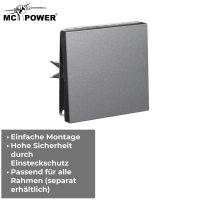 Kreuzschalter McPower Shallow 250V~/10A, UP, Steckanschluss, anthrazit