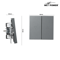 Jalousie-Taster McPower Shallow 250V~/10A, UP, Steckanschluss, anthrazit