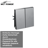 Jalousie-Taster McPower Shallow 250V~/10A, UP, Steckanschluss, anthrazit