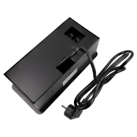 Tisch-Einbausteckdose, 2-fach, 2x USB, 2xRJ45, schwarz, mit Staubschutz, 3600W