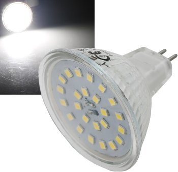 LED Strahler MR16 "H55 SMD" 120°, 4000k, 420lm, 12V/5W, neutralweiß