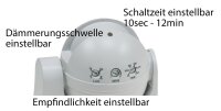 Aufputz Bewegungsmelder "CBM HF" 180° LED geeignet, IP44, 1-1200W, weiß