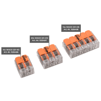 Klemmen-Set WAGO 61-teilig, 27x 221-412, 20x 221-413, 14x...