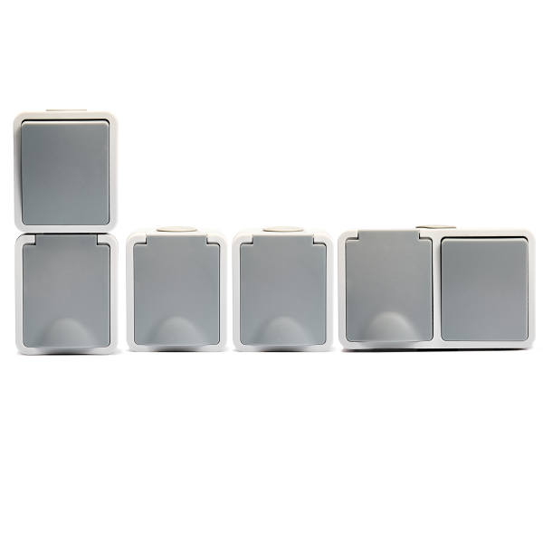 Feuchtraum Set McPower Fix Flur, 4-teilig, IP54, Steckanschluss