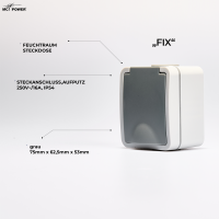 Feuchtraum Set McPower Fix Werkstatt, 7-teilig, IP54, Steckanschluss