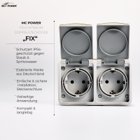 Feuchtraum Set McPower Fix Werkstatt, 7-teilig, IP54, Steckanschluss