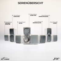 Feuchtraum Doppelsteckdose McPower Fix, Steckanschluss, 250V~/16A, IP54, AP