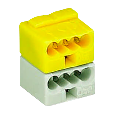 4-Leiter-Buchsenklemme WAGO, Ø0,8mm, 8 Klemmstellen, 2-polig, Einzellötstifte