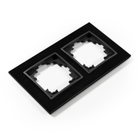Rahmen McPower Flair, 2-fach, schwarzes Aluminium