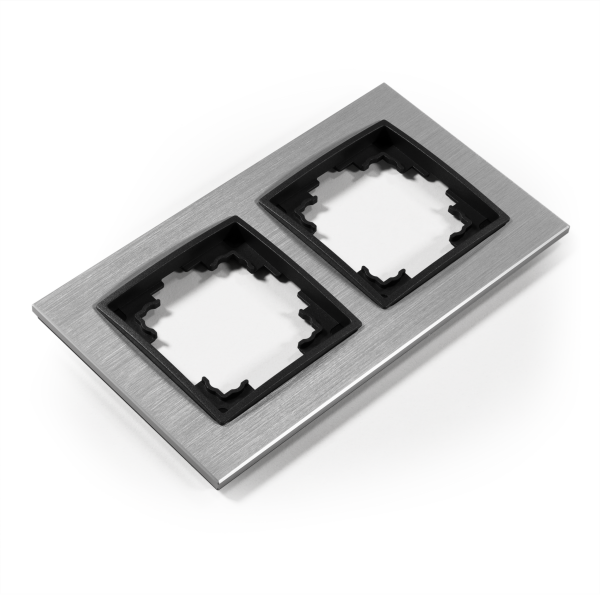 Rahmen McPower Flair, 2-fach, silbernes Aluminium