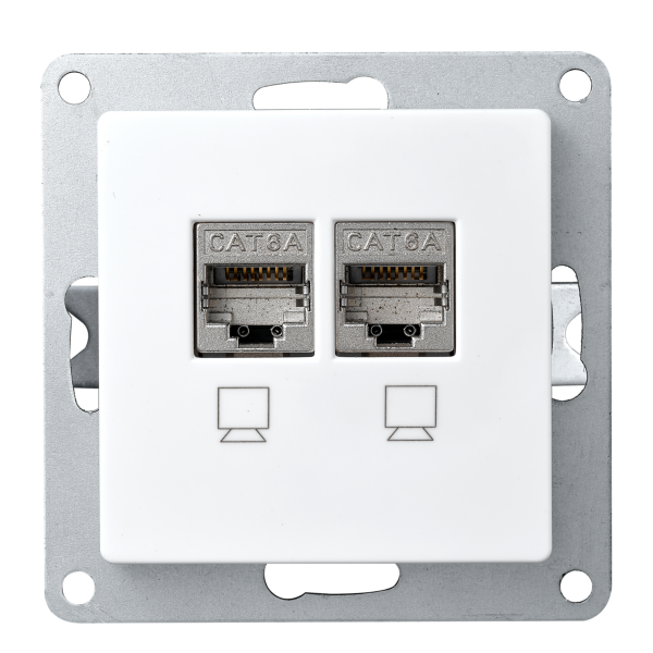 Netzwerk-Dose McPower Cup CAT6A, UP, vollgeschirmt