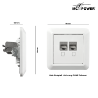 Netzwerk-Dose McPower Cup CAT6A, UP, vollgeschirmt