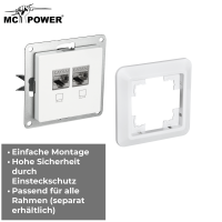 Netzwerk-Dose McPower Cup CAT6A, UP, vollgeschirmt