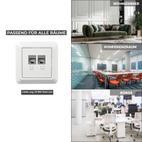 Netzwerk-Dose McPower Cup CAT6A, UP, vollgeschirmt