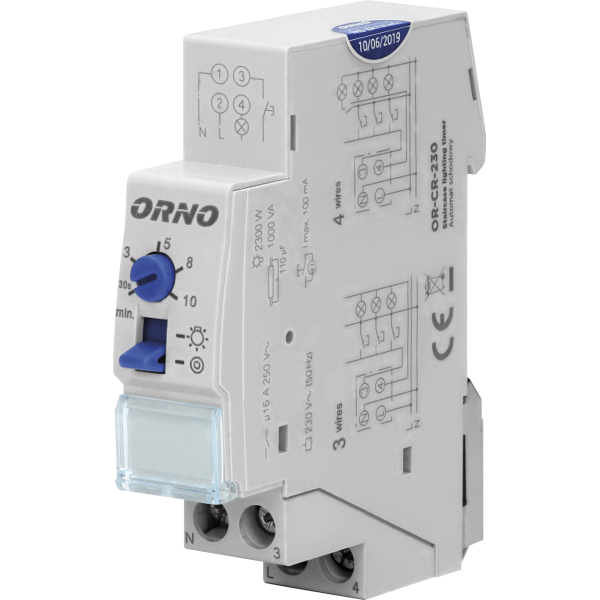 Treppenlicht-Zeitschalter, 2300W, 10A, 230V~50Hz