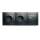 Steckdosenblock McPower Flair matt schwarz, 2-fach Schutzkontakt + 2x USB A+C