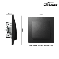 Wechselschalter McPower Flair, 250V~/10A, UP, matt schwarz