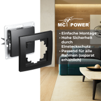 Wechselschalter McPower Flair, 250V~/10A, UP, matt schwarz