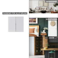 Taster McPower Shallow 2-fach, 250V~10A, UP, Steckanschluss, weiß