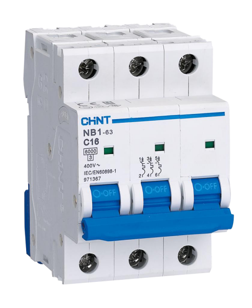 Leitungsschutzschalter CHINT, 3-polig, 16A