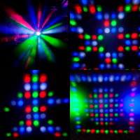 LED-Lichteffekt IBIZA COMBI-FX4 DMX gesteuert, 3in1...