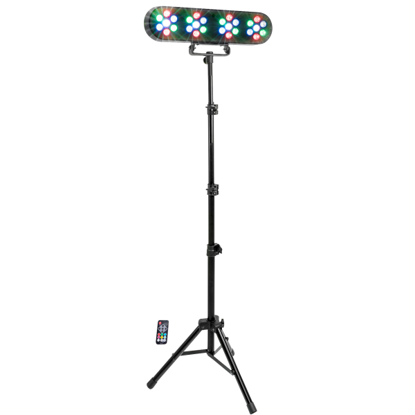 Party-Leuchte FUNLED 4 Strahler, mit Stativ und Fernbedienung