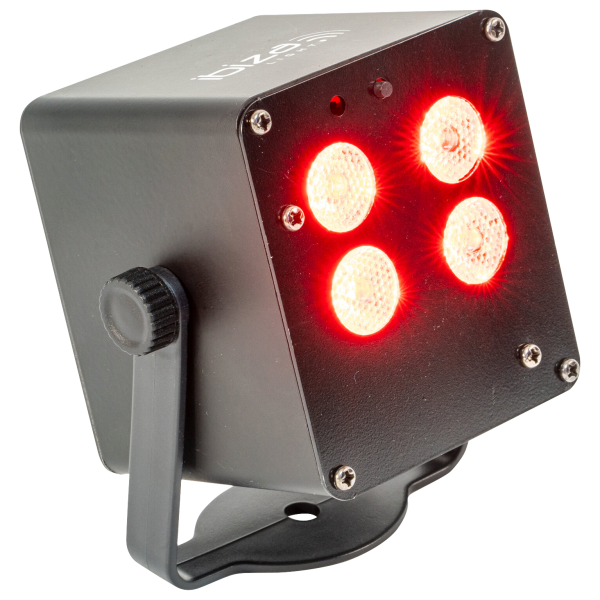 LED-Wash-Effekt IBIZA TINYLED-RGB-WASH, akkubetrieben, 4x 3W RGB LED