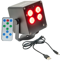 LED-Wash-Effekt IBIZA TINYLED-RGB-WASH, akkubetrieben, 4x 3W RGB LED