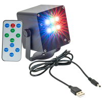 LED-Strobe-Effekt IBIZA TINYLED-RGB-STROBE, akkubetrieben, 6x 1W RGB LED