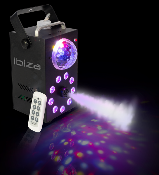 Nebelmaschine mit Lichteffekten IBIZA FOGGY-ASTRO 700W, inkl. Fernbedienung