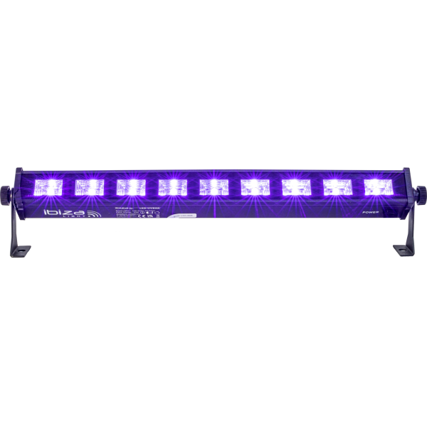 LED-Schwarzlicht-Leiste IBIZA LED-UVBAR18, 18x3W LEDs