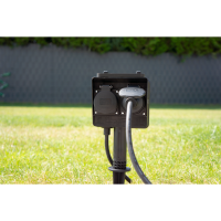 Gartensteckdose McPower, 2-fach, IP44, mit Erdpieß, 3m Kabel