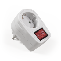 Steckdosenadapter McPower mit Schalter, 230V/3500W,...