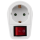 Steckdosenadapter McPower mit Schalter, 230V/3500W, 2-poliger AN/AUS Schalter