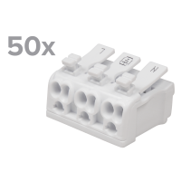 Lüsterklemme mit Betätigungshebel, 0,5-2,5mm², max. 16A, 50er-Pack