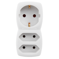Steckdosenadapter 1x Schutzkontakt / 2x Euro, McPower,...