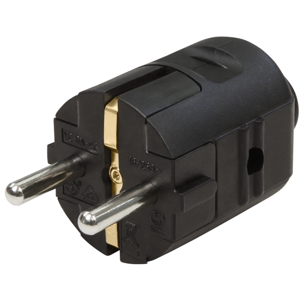 Schutzkontakt-Stecker McPower, schwarz