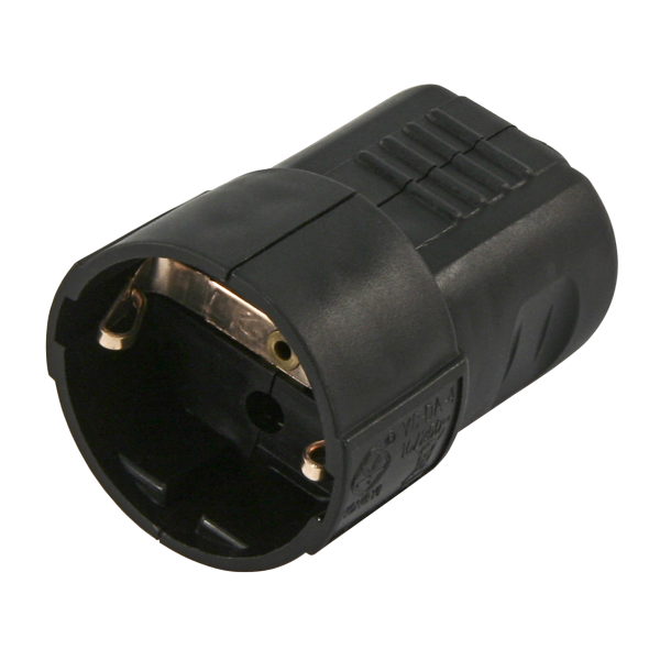 Schutzkontakt-Kupplung McPower, schwarz
