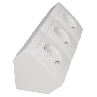 Steckdosenblock McPower Flair 250V~/16A, Aufbau, weiß, 3-fach Schutzkontakt