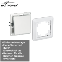 Wechselschalter McPower Cup 250V~/10A, UP, Steckanschluss, weiß