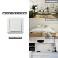 Wechselschalter McPower Cup 250V~/10A, UP, Steckanschluss, weiß