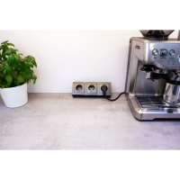 Steckdosenblock McPower Flair 250V~/16A, Aufbau, Anthrazit, 3-fach Steckdose