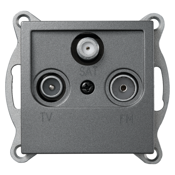 Antennendose McPower Flair für TV, Radio und Sat, UP, anthrazit