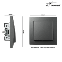 Kreuzschalter McPower Flair, 250V~/10A, UP, anthrazit