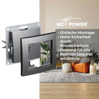 Kreuzschalter McPower Flair, 250V~/10A, UP, anthrazit